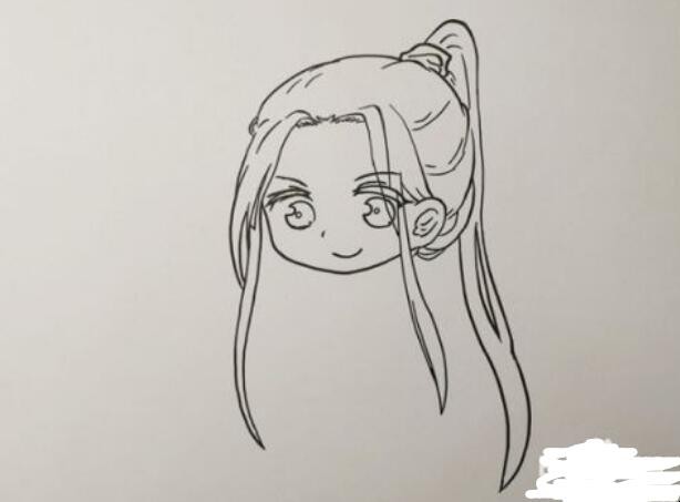 天官赐福花城简笔画怎么画
