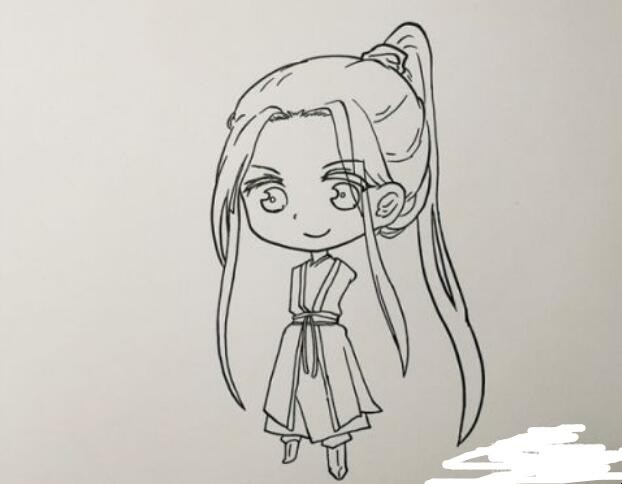 天官赐福花城简笔画怎么画