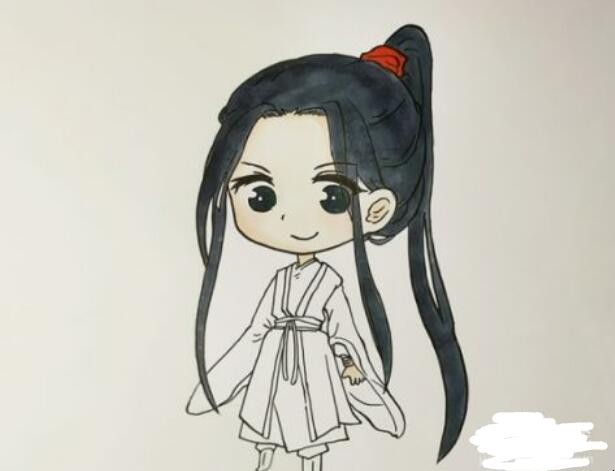 天官赐福花城简笔画怎么画