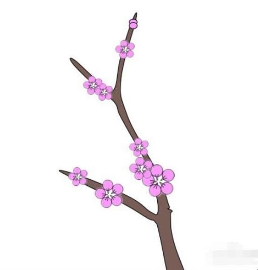 桃花简笔画怎么画