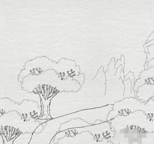 山行古诗配画简笔画怎么画