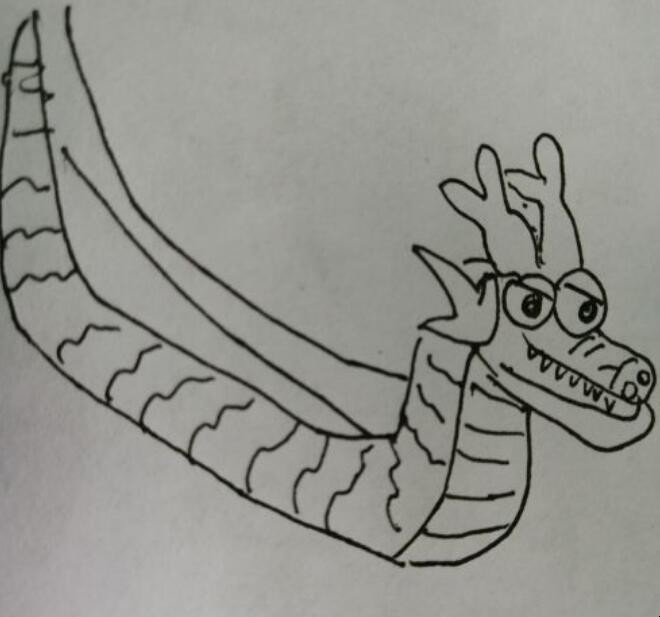 简笔画龙舟怎么画