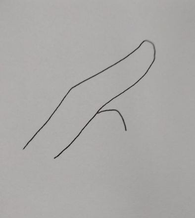 比心手势的简笔画怎样画