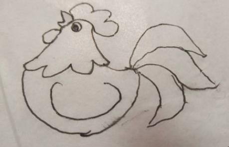 公鸡简笔画怎么画