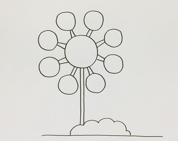 摩天轮简笔画怎么画