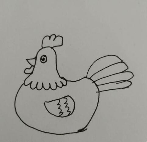 大公鸡简笔画怎么画
